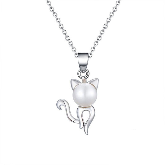 Pearl Cat Pendant