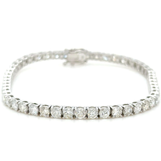 6.34 Carat Diamond Tennis Bracelet 1 8K White Gold