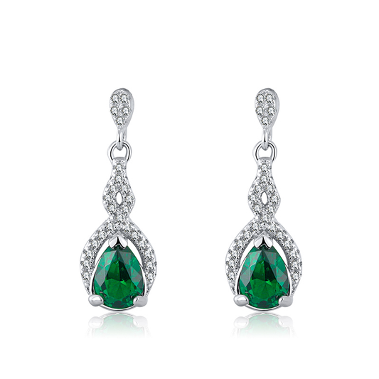 Green Pear shape Earrings